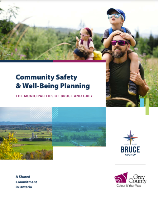 Image of Community Safety and Well-Being Plan Cover for the Municipalities of Bruce & Grey