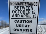 No Winter Maintenance sign