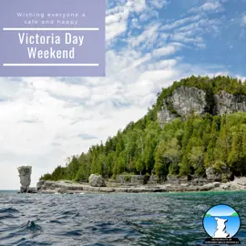 Notice of Office Closure Sign with a picture of Flower Pot Island in Tobermory