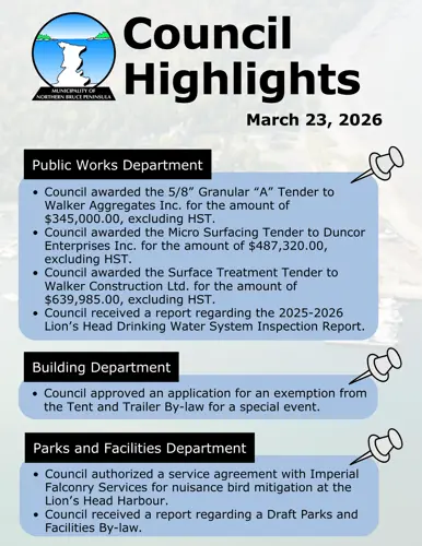 Summary of the March 23, 2026 Council Meeting. 