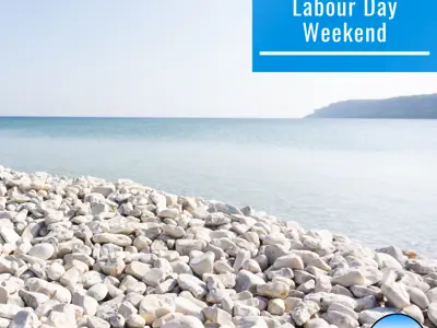 Rock beach on Georgian Bay 