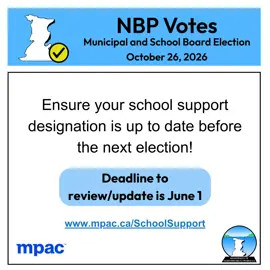 Review your School Support designation with MPAC. 