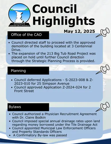 Brief summary of the May 12, 2025, Council Meeting