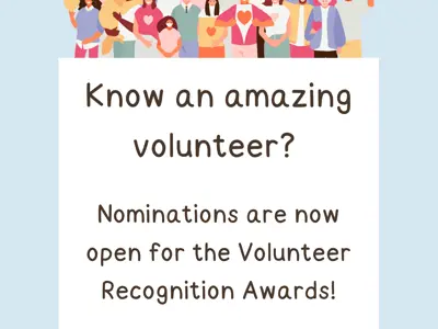 Volunteer Recognition Awards Poster - Nomination Deadline March 23, 2026.