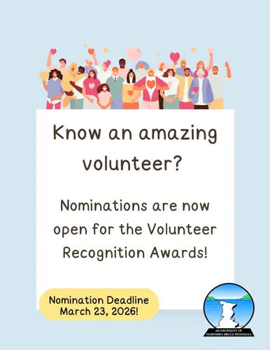 Volunteer Recognition Awards Poster - Nomination Deadline March 23, 2026.