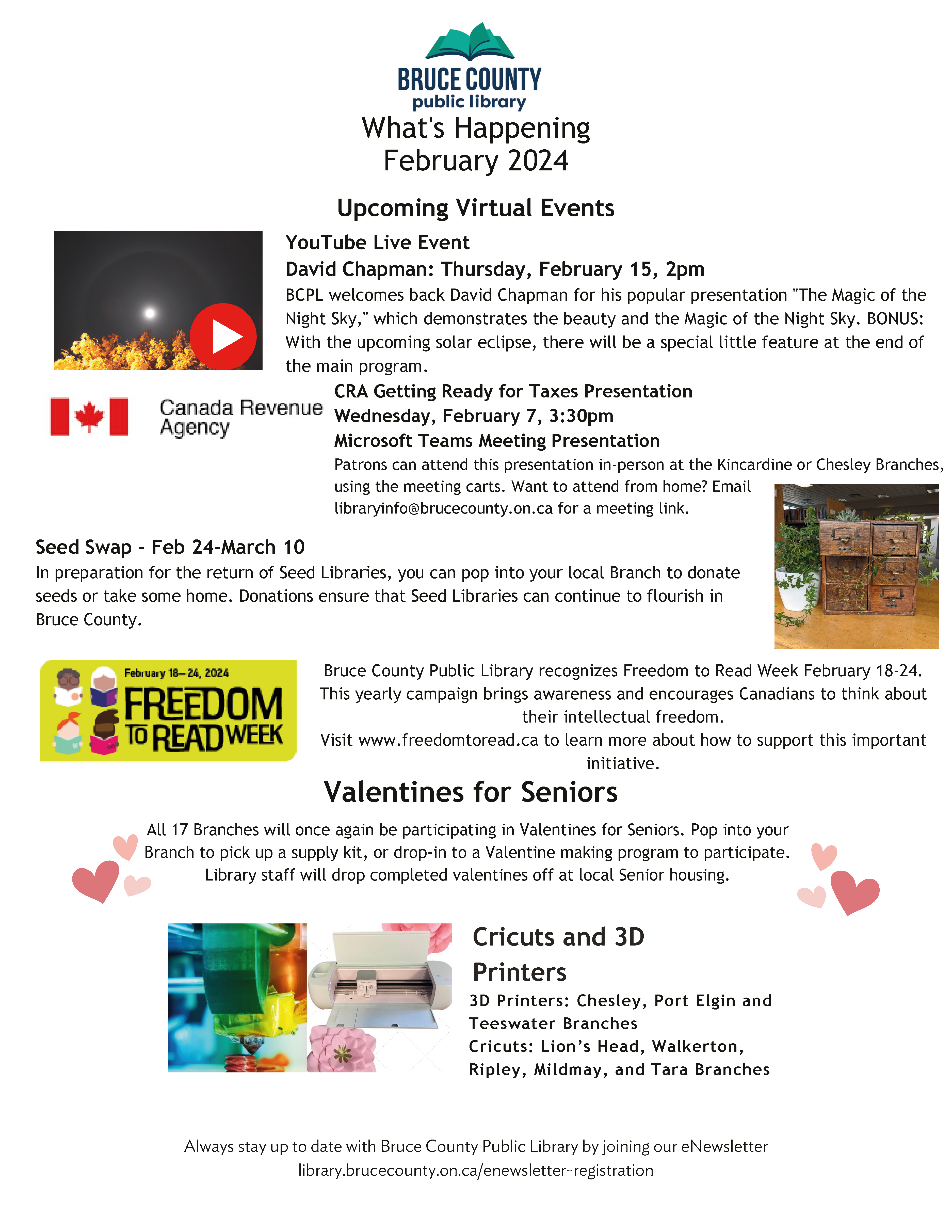 Bruce County Libraries -February Events