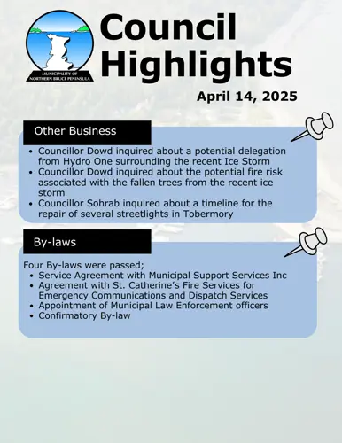 Council Meeting Highlights - April 14, 2025