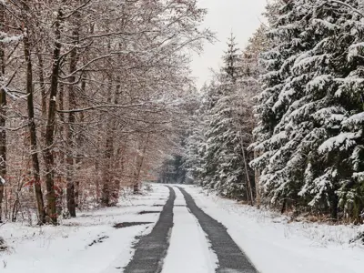 Snow covered road
