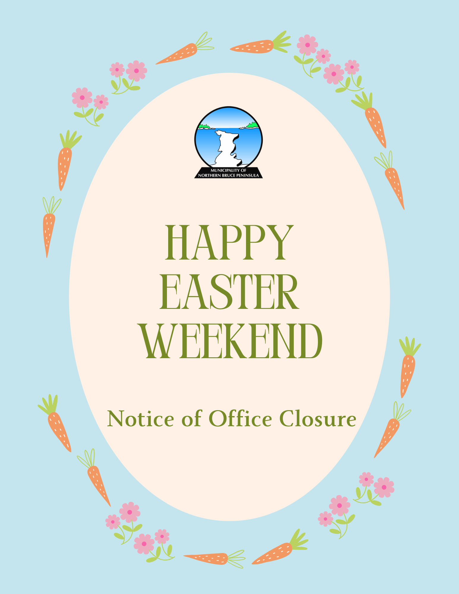 Notice of Office Closure - Easter Theme 