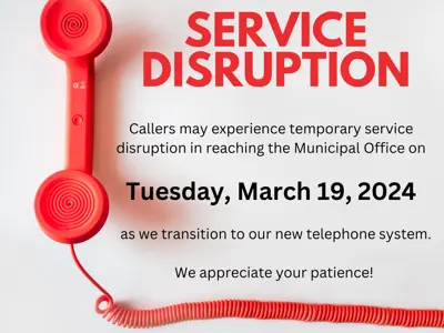 Service disruption notice