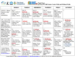 Grey Bruce Seniors Centre without walls June calendar